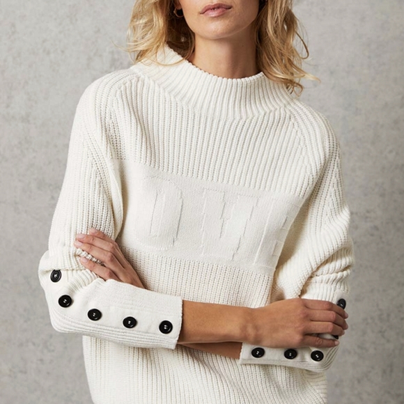 Mint Velvet Sweaters - NWOT Mint Velvet Love Slogan Batwing Sweater white size medium